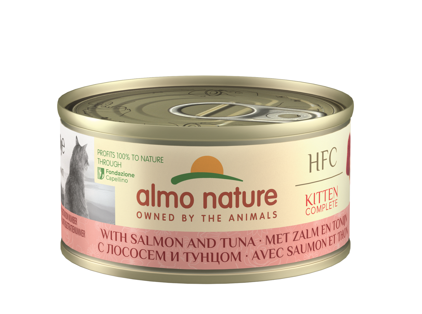 Almo Nature HFC Kitten Blik Compleet Zalm & Tonijn – Nat Kattenvoer – 70 g