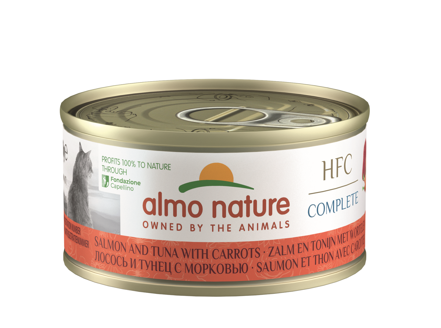 Almo Nature HFC Blik Compleet Zalm & Tonijn & Wortel – Nat Kattenvoer – 70 g