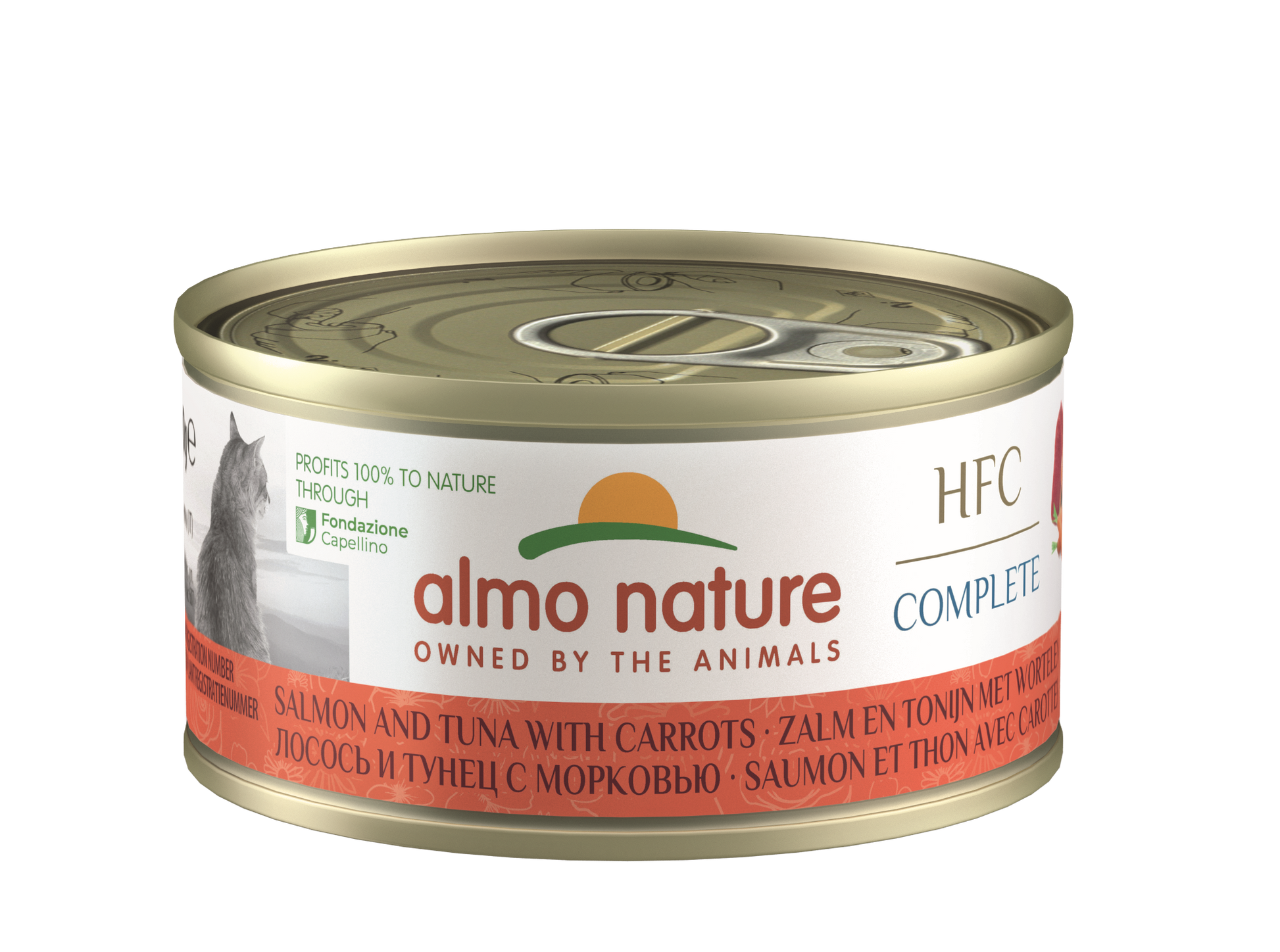 Almo Nature HFC Blik Compleet Zalm & Tonijn & Wortel – Nat Kattenvoer – 70 g