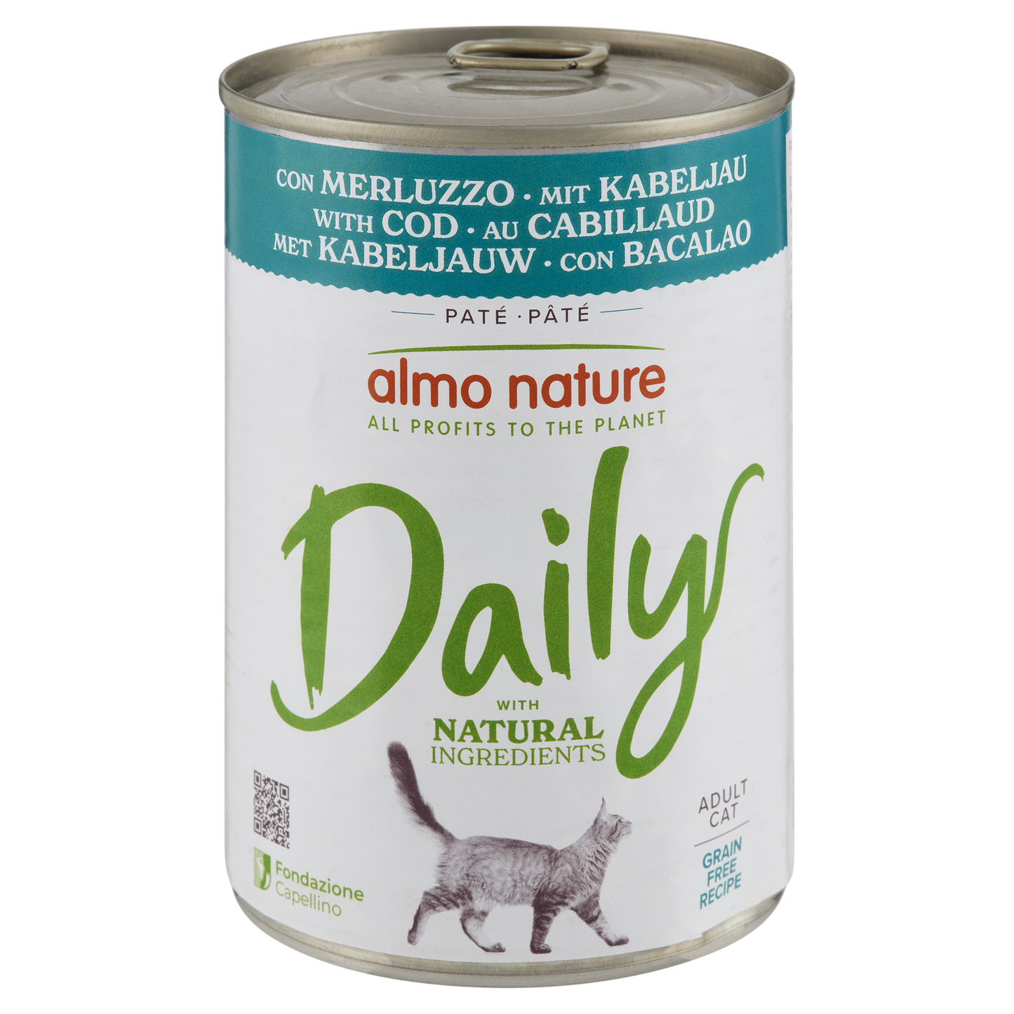 Almo Nature Daily Blik Kabeljauw – Nat Kattenvoer – 400 g