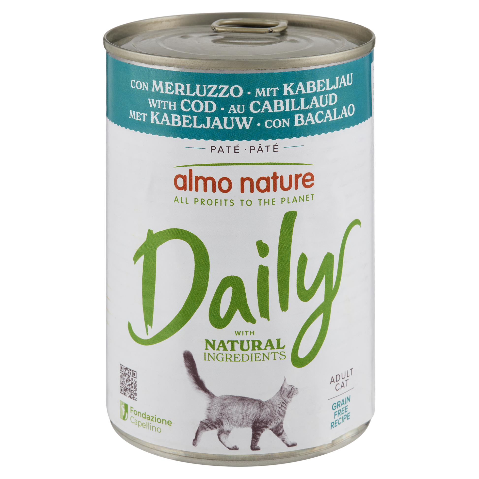 Almo Nature Daily Blik Kabeljauw – Nat Kattenvoer – 400 g