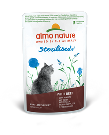 Almo Nature Holistic Maaltijdzakje Gesteriliseerd Rund – Nat Kattenvoer – 70 g