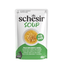 Schesir Soup kip en pompoen – aanvullende kattenvoeding 40g