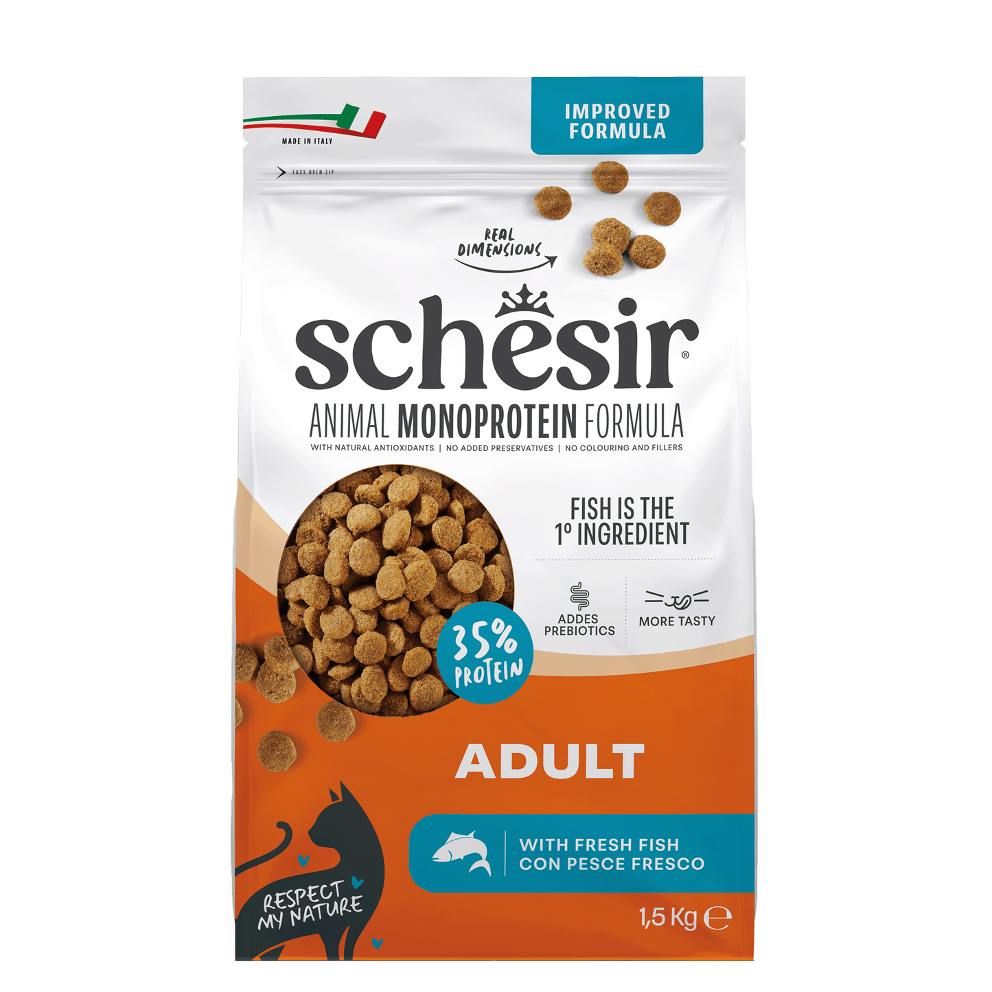 Schesir Monoprotein Vis – Droog Kattenvoer – 1,5 kg