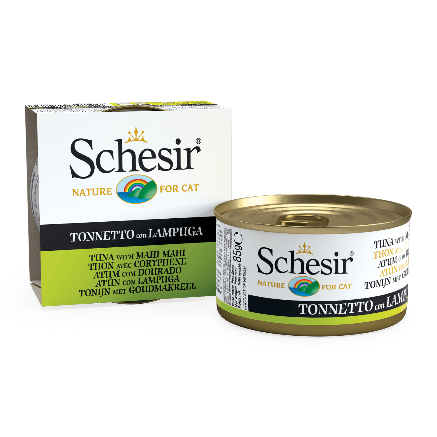 Schesir Gelei Tonijn & Goudmakreel in Blik – Natvoer – 85 g
