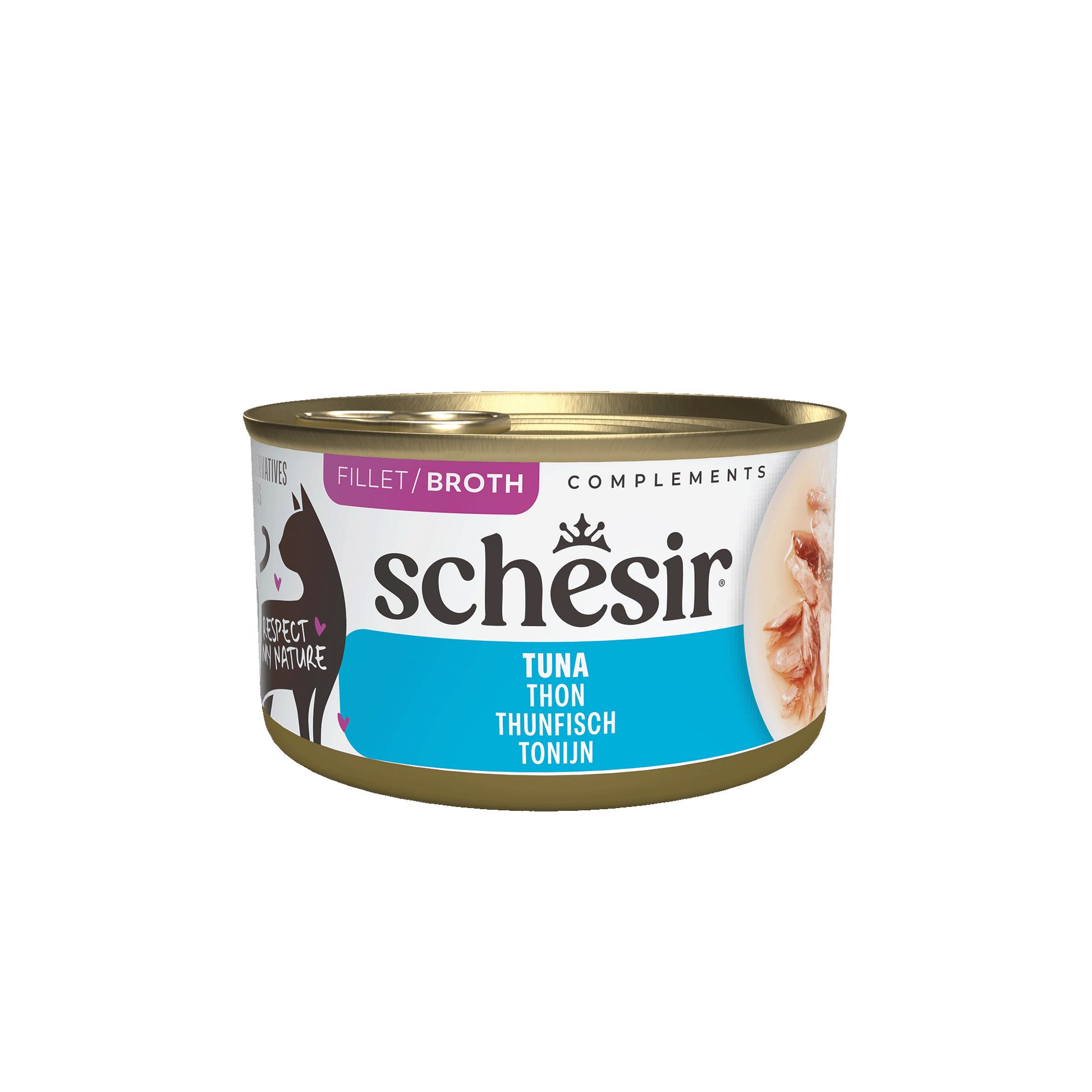 Schesir Complementary Bouillon Tonijn in Blik – Natvoer – 70 g