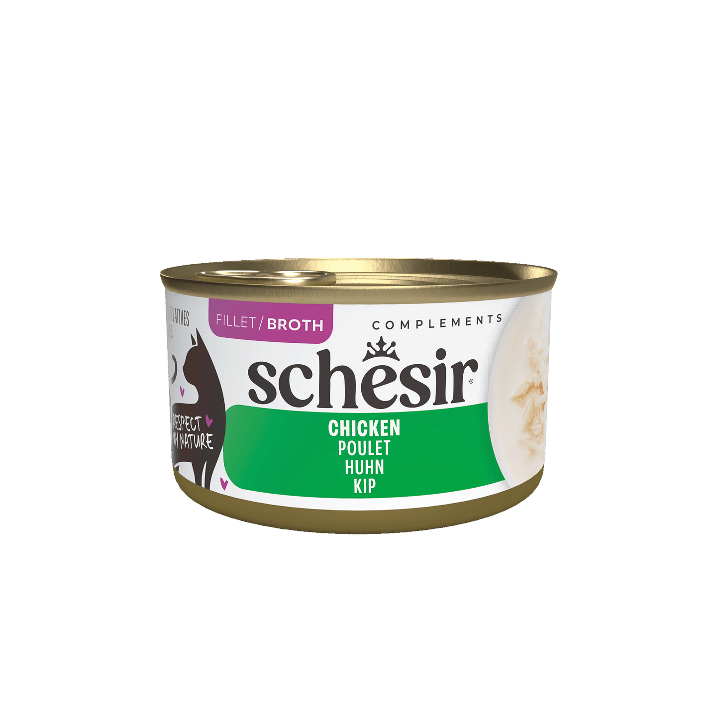 Schesir Complementary Bouillon Kip in Blik – Natvoer – 70 g