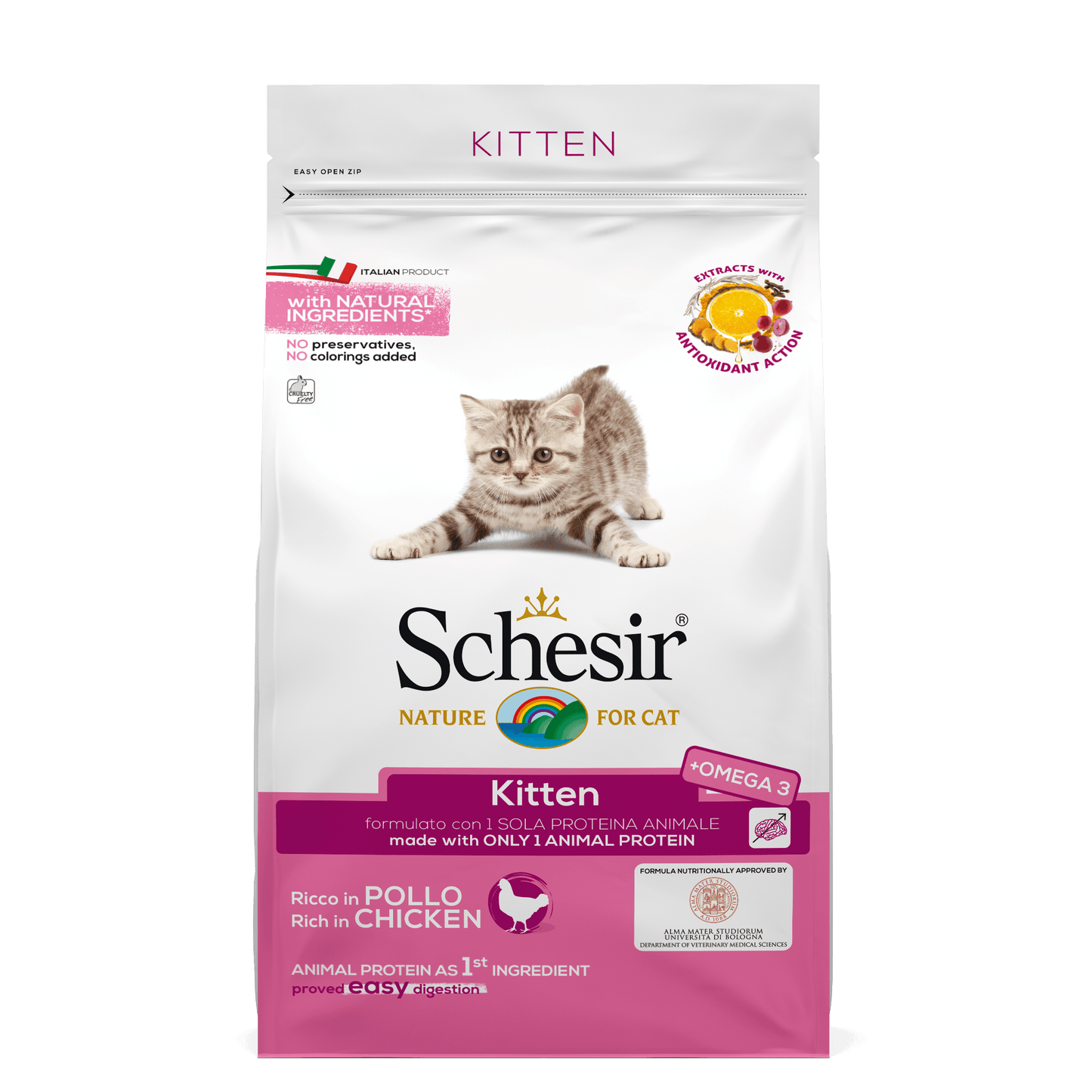 Schesir Kitten Kip – Droog Kattenvoer – 400 g