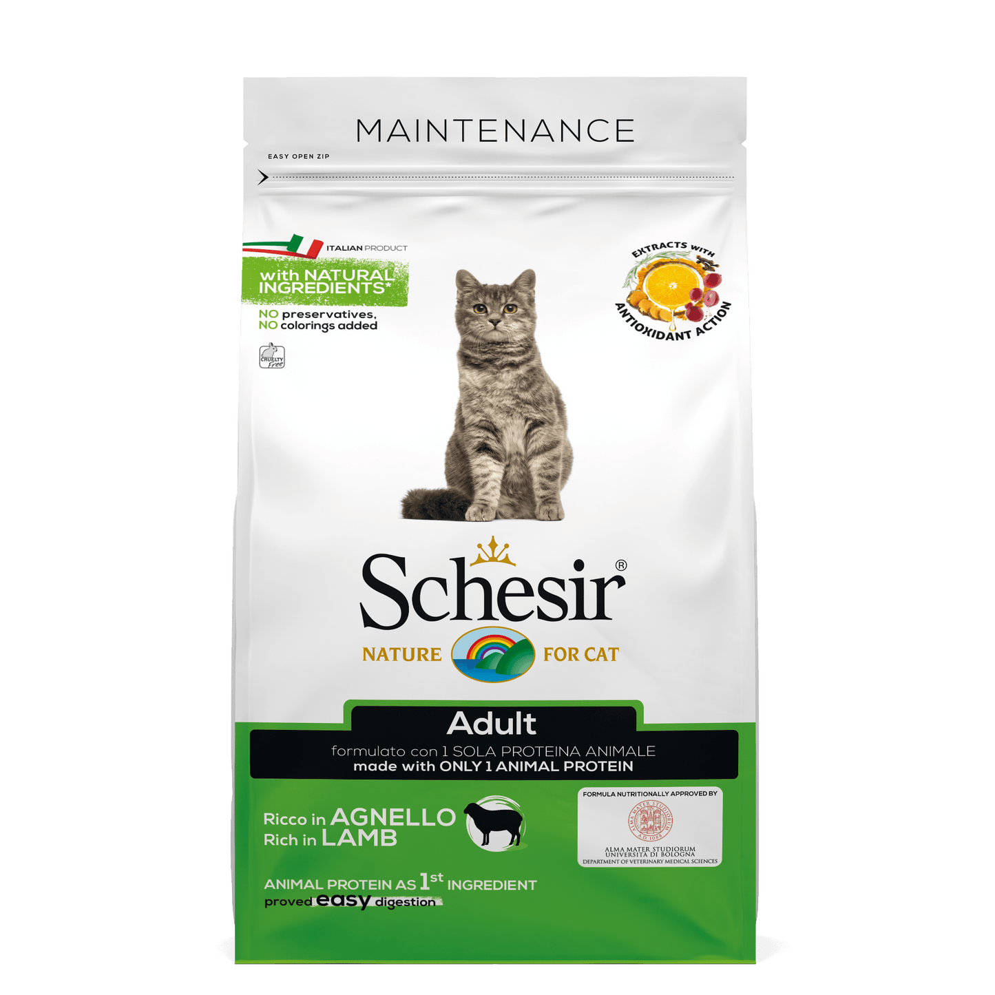 Schesir Lam voor Volwassen Katten – Droog Kattenvoer – 400 g