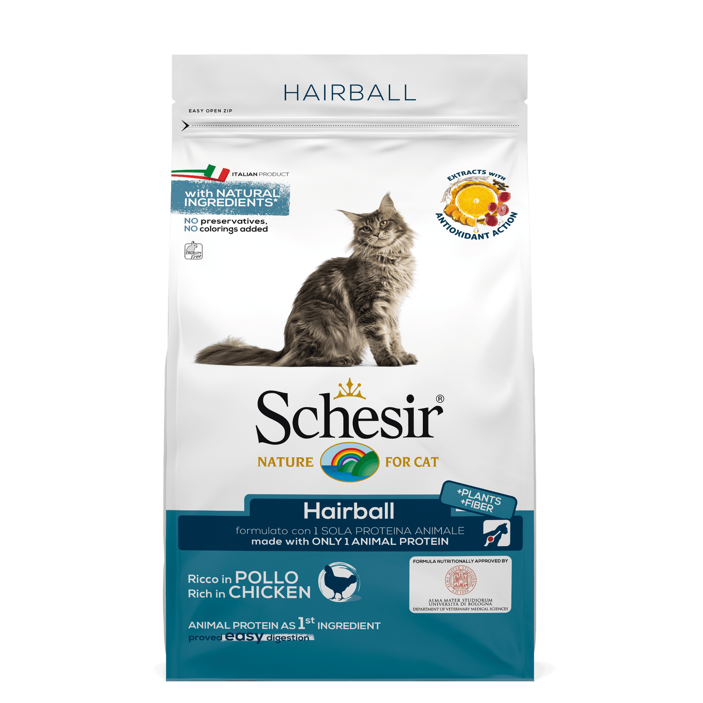 Schesir Haarbalcontrole Kip – Droog Kattenvoer – 400 g