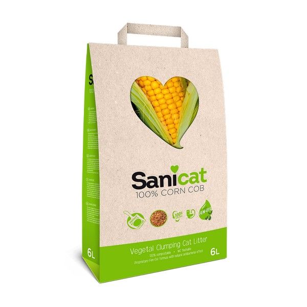 Sanicat Corn klontvormende kattenbakvulling – 6 L