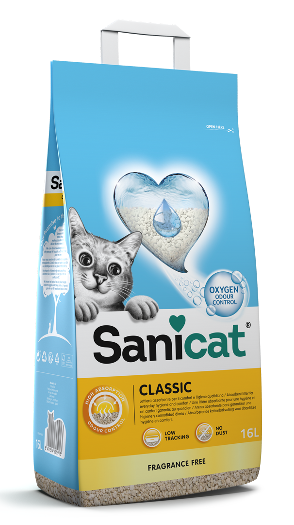 Sanicat Classic Fragrance Free kattenbakvulling – 16 L