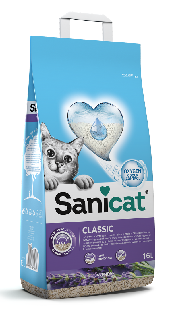 Sanicat Classic Lavendel kattenbakvulling – 16 L