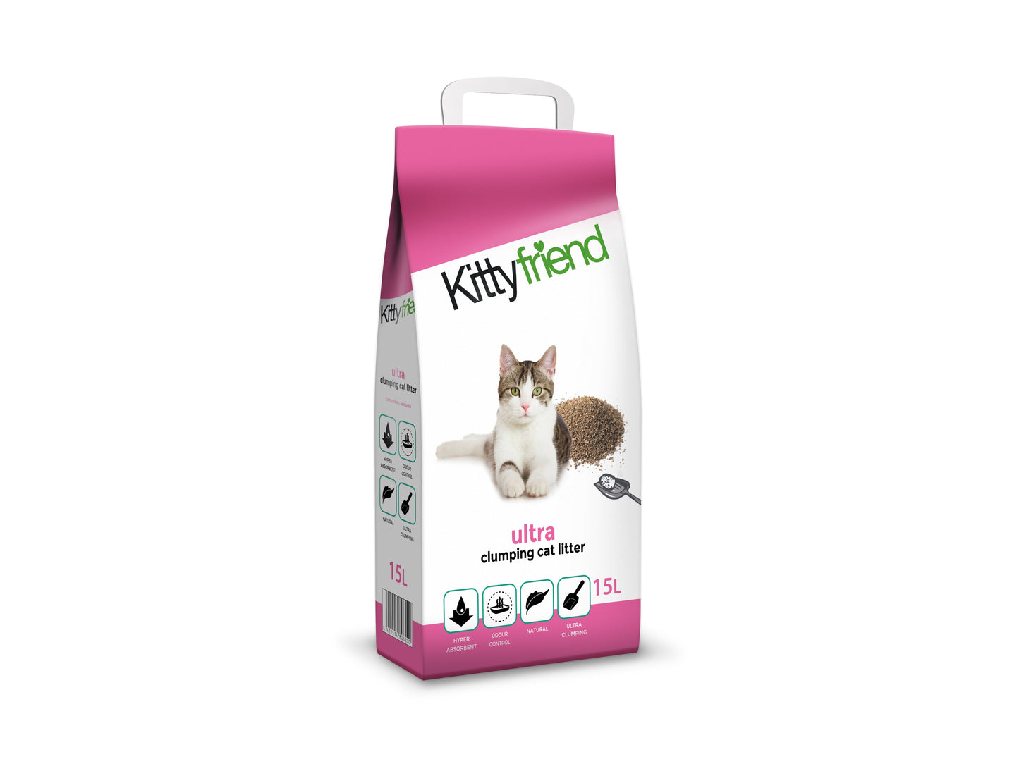 Kittyfriend Ultra Clumping kattenbakvulling – 15 L