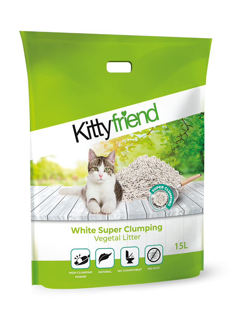 Kittyfriend Vegetal White kattenbakvulling – 15 L