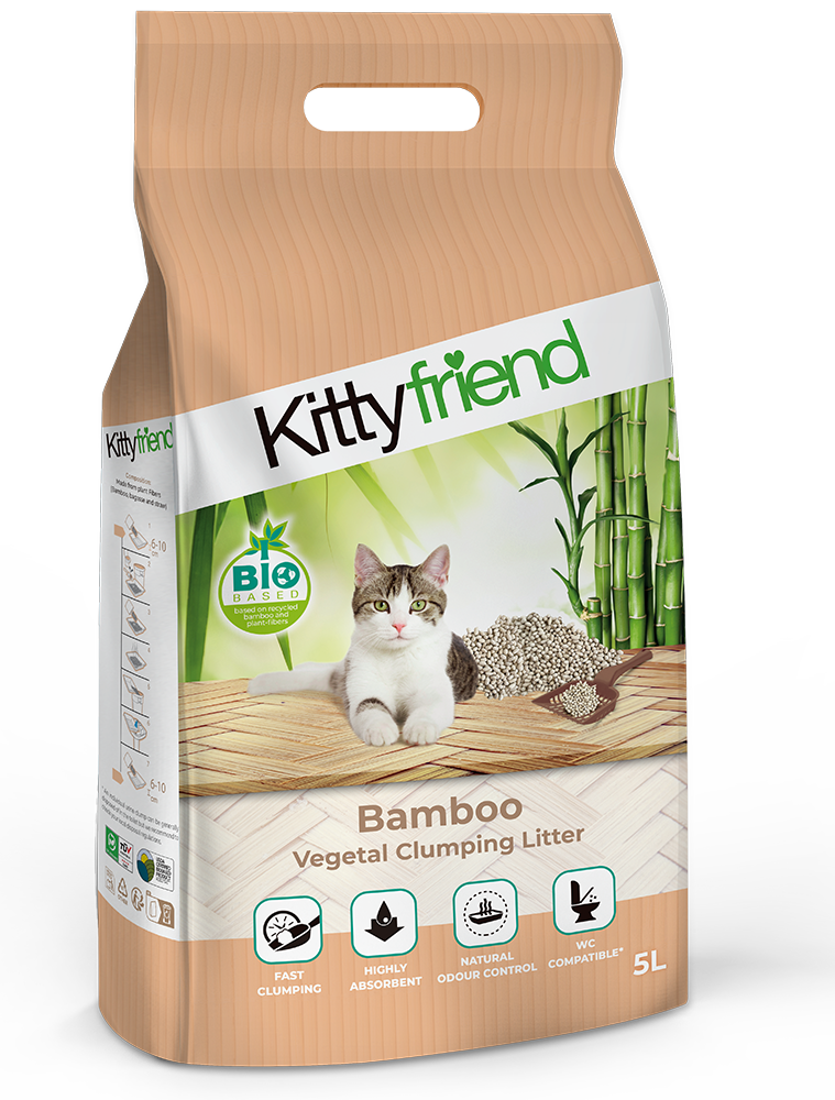 Kittyfriend Vegetal Bamboo kattenbakvulling – 5 L