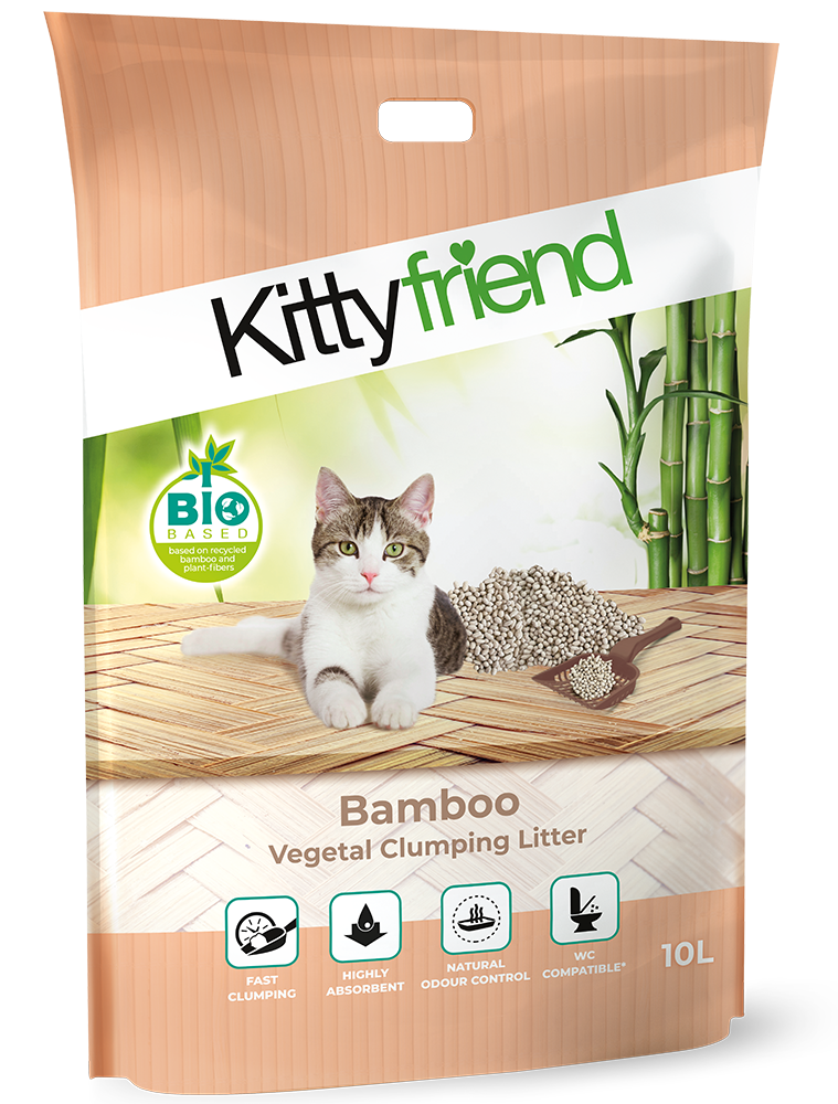 Kittyfriend Vegetal Bamboo kattenbakvulling – 10 L