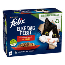Felix Elke Dag Feest countryside selectie in gelei 12x85gr kattenvoer
