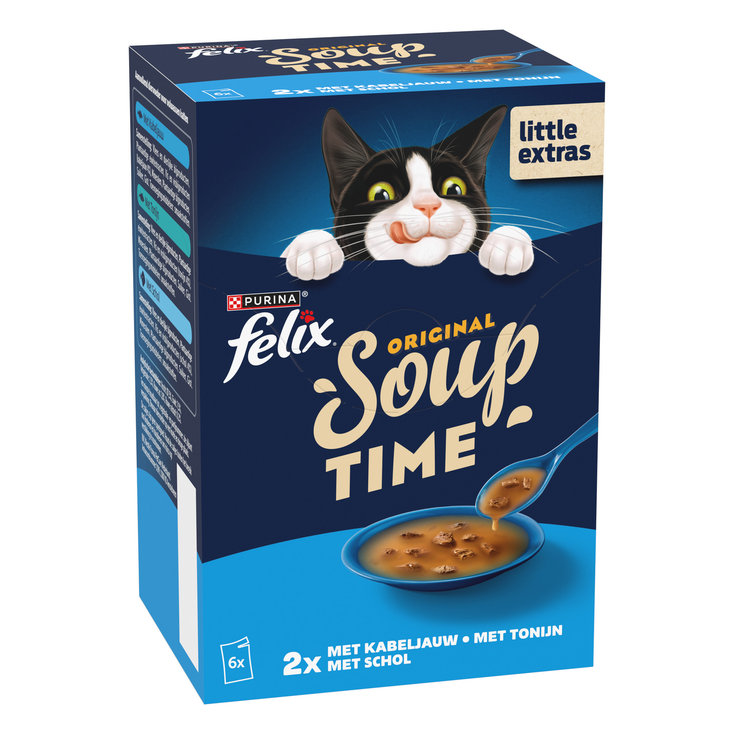 Felix Soup Vis Selectie – kattensoep met vis in bouillon 6x48g