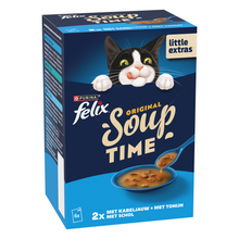 Felix Soup Vis Selectie – kattensoep met vis in bouillon 6x48g