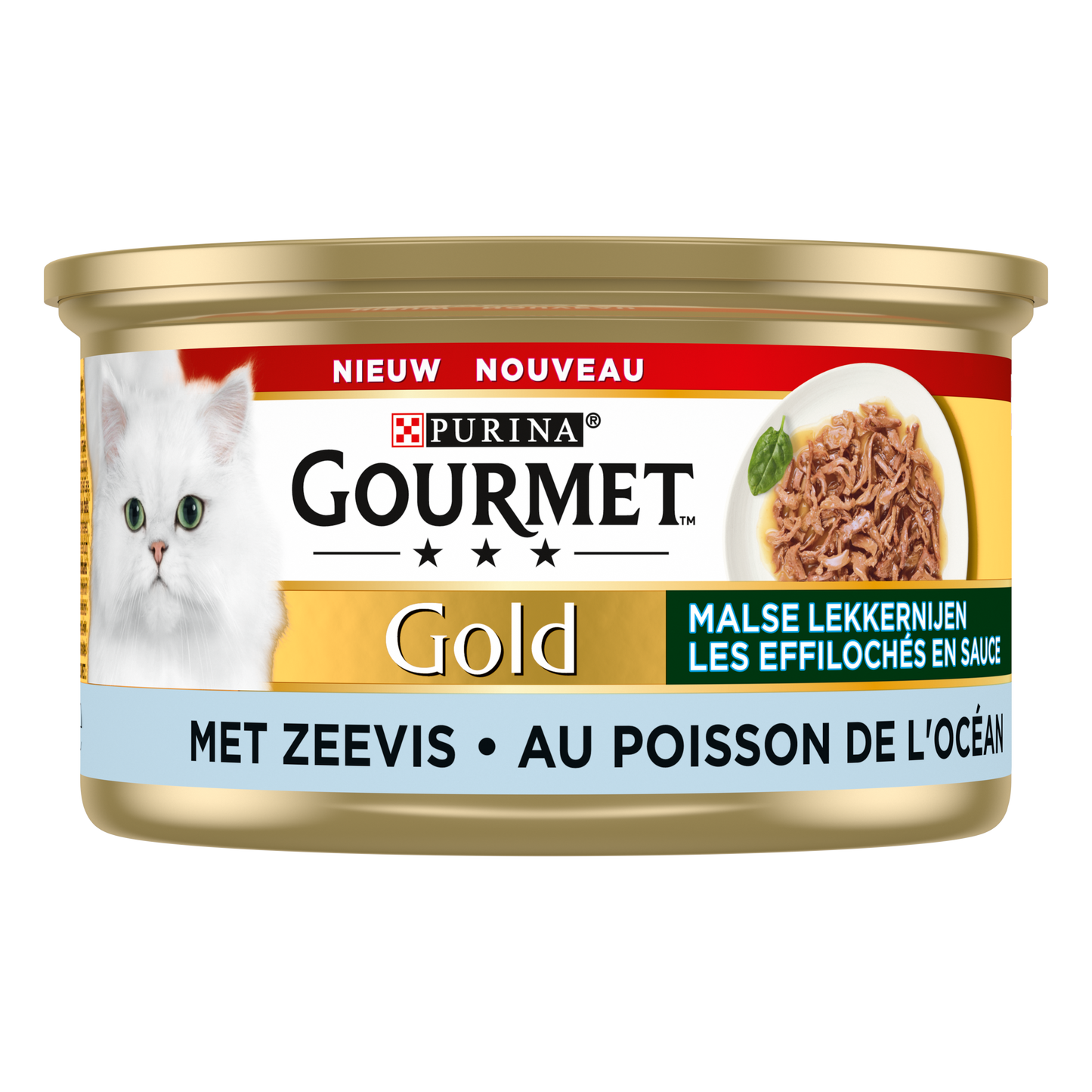 Gourmet Gold Blik Luxe Mix Zeevis – Nat Kattenvoer – 85 g