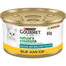 Gourmet Nature’s Creations Mousse met Saus Kip 85gr natvoer voor katten met zachte mousse