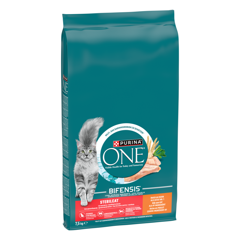 Purina ONE Gesteriliseerd Kip & Tarwe voor Volwassen Katten – Droog Kattenvoer – 7,5 kg