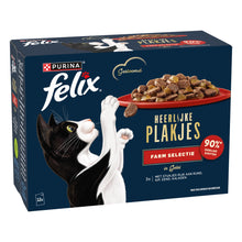 Felix Heerlijke Plakjes Farm Selectie – nat kattenvoer in gelei 12x80g