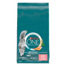 Purina ONE Zalm droog kattenvoer voor volwassen katten 7,5 kg verpakking voorkant