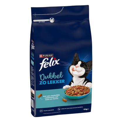 Felix Dubbel Zo Lekker zalm en zeevis 4kg kattenvoer