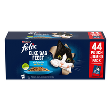 Felix Elke Dag Feest vis selectie gelei 44x85gr kattenvoer