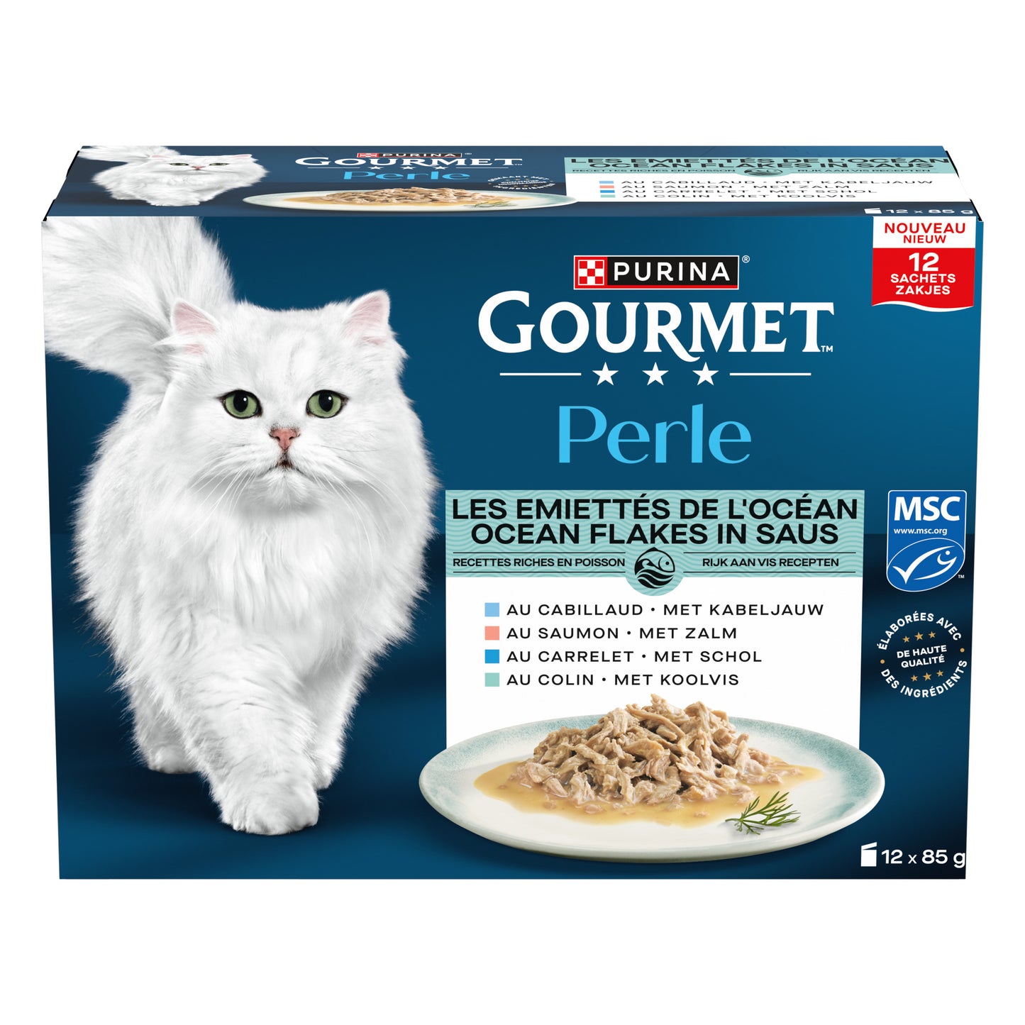 Gourmet Perle ocean flakes in saus k/z/s/k mp 12x85gr