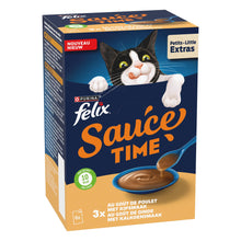 Felix Sauce Time kip en kalkoen – kattensnack met saus 6x40g