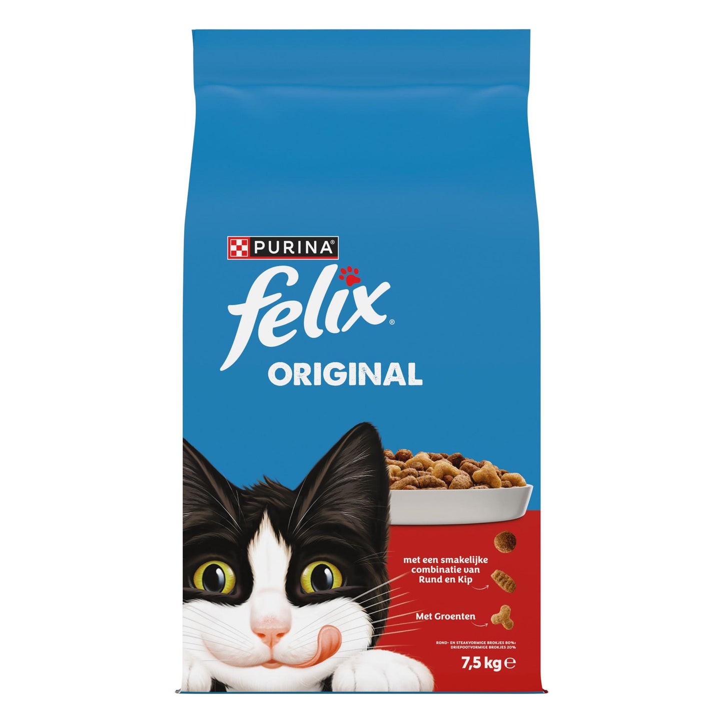 Felix Original rund en kip 7,5kg droog kattenvoer