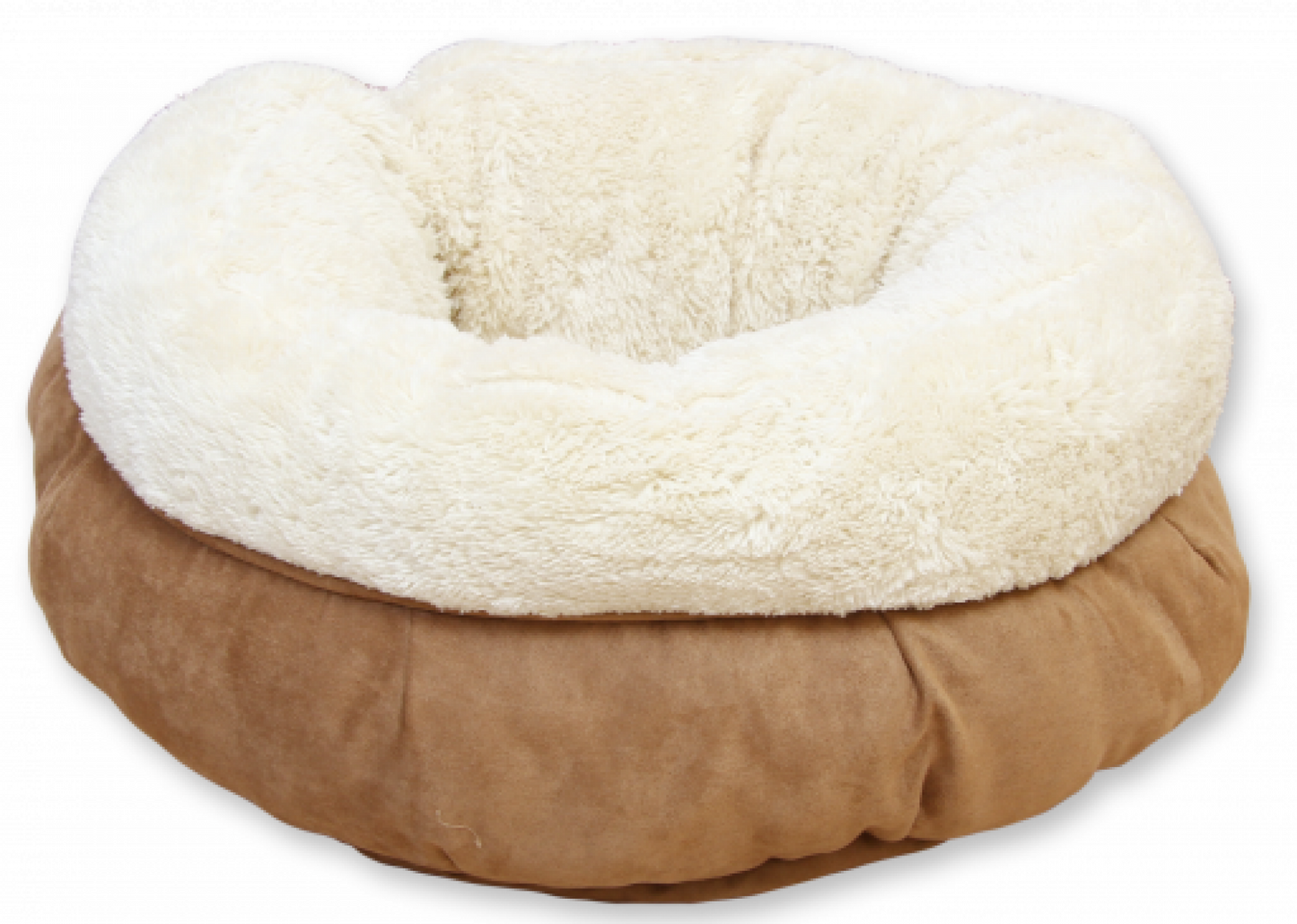 AFP Lambswool Donut Bed beige – pluche kattenmand voor katten en kleine honden