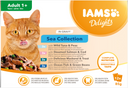 IAMS Delights Maaltijdzakje Adult Vis Selectie Saus Multipack – Nat Kattenvoer – 12 x 85 g