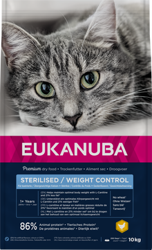 Eukanuba Adult Gesteriliseerd/Gewichtscontrole Kip – Droog Kattenvoer – 10 kg