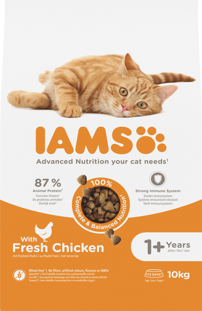 IAMS Adult Kip droog kattenvoer 10 kg