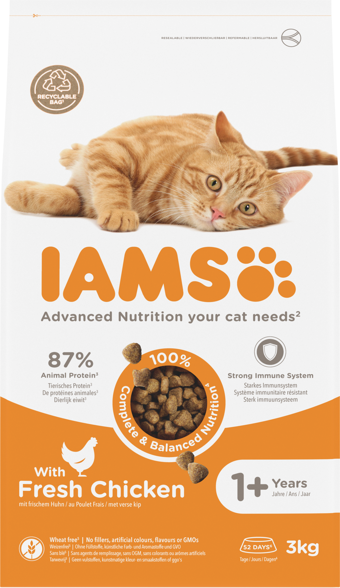 IAMS Adult Kip – Droog Kattenvoer – 3 kg