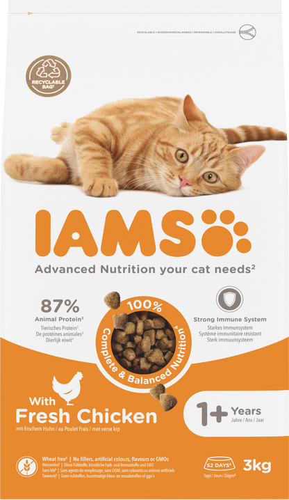 IAMS Adult Kip droog kattenvoer 3 kg