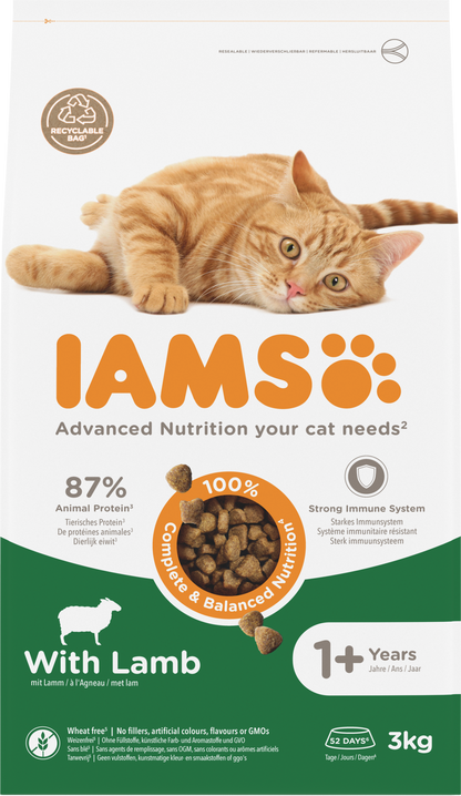 IAMS Adult Lam droog kattenvoer 3 kg