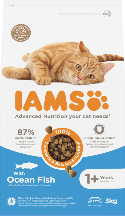 IAMS Adult Oceaanvis droog kattenvoer 3 kg