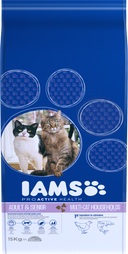 IAMS Adult Multi- Kip & Zalm – Droog Kattenvoer – 15 kg