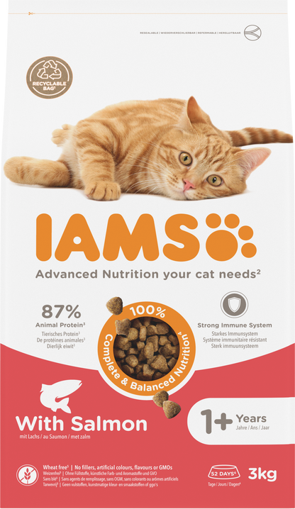 IAMS Adult Zalm droog kattenvoer 3 kg
