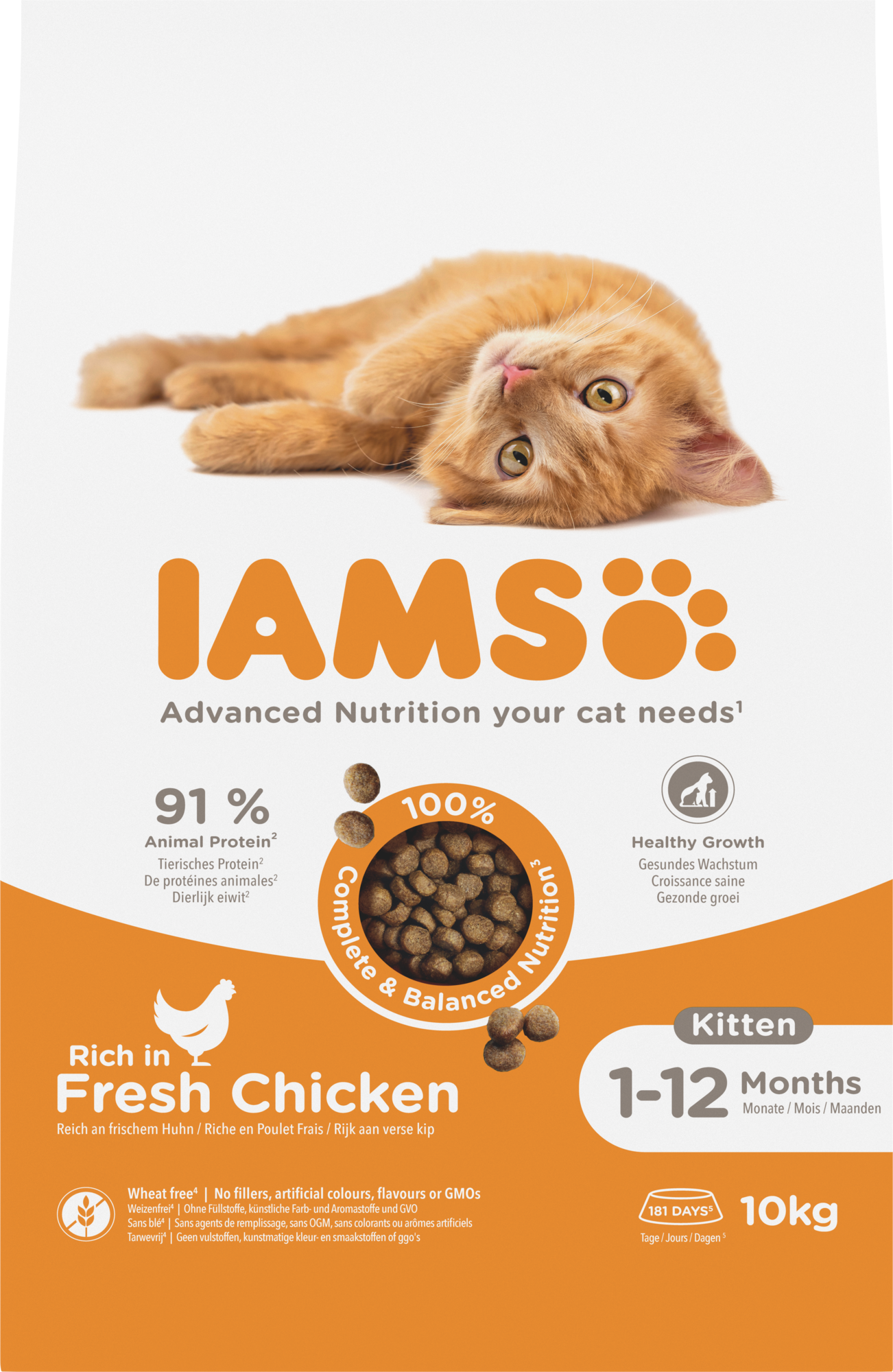 IAMS Kitten & Junior Kip – Droog Kattenvoer – 10 kg