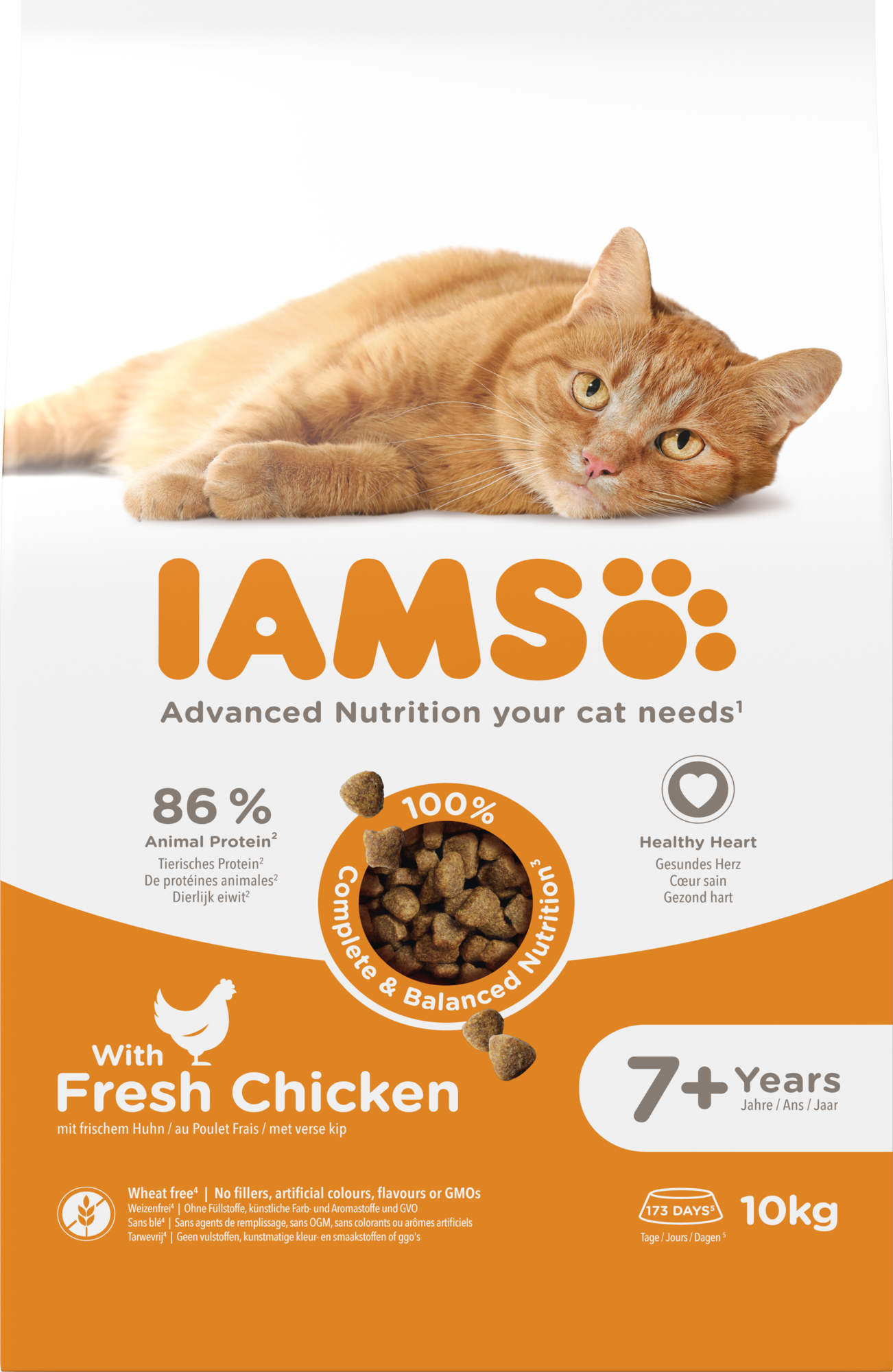 IAMS Senior Kip droog kattenvoer 10 kg