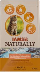 IAMS Naturally Adult Noord-Atlantisch Zalm & Rijst – Droog Kattenvoer – 2,7 kg