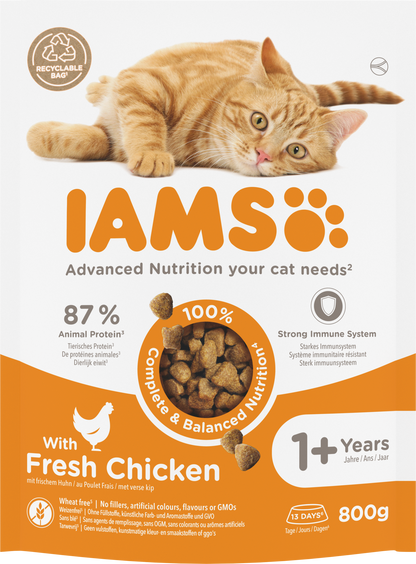 IAMS Adult Kip – Droog Kattenvoer – 800 g