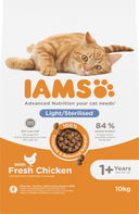 IAMS Adult Gesteriliseerd/Gewichtscontrole Kip – Droog Kattenvoer – 10 kg