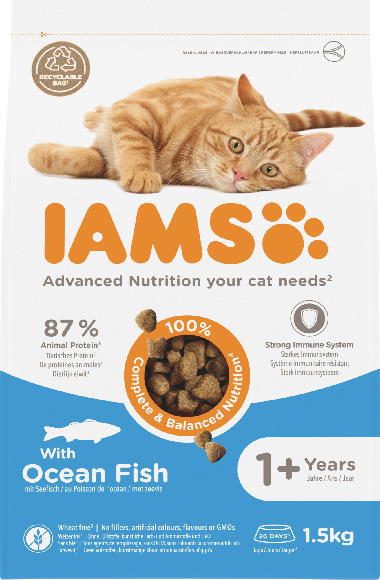 IAMS Adult Oceaanvis – Droog Kattenvoer – 1,5 kg